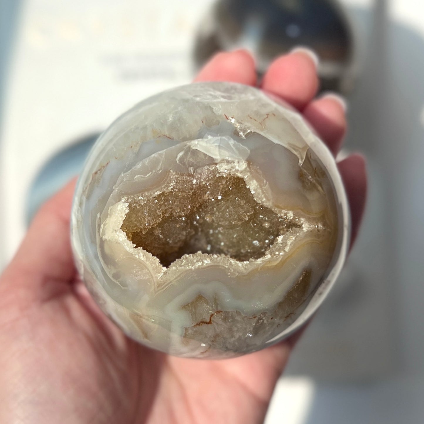 Druzy Agate sphere 7cm 瑪瑙球