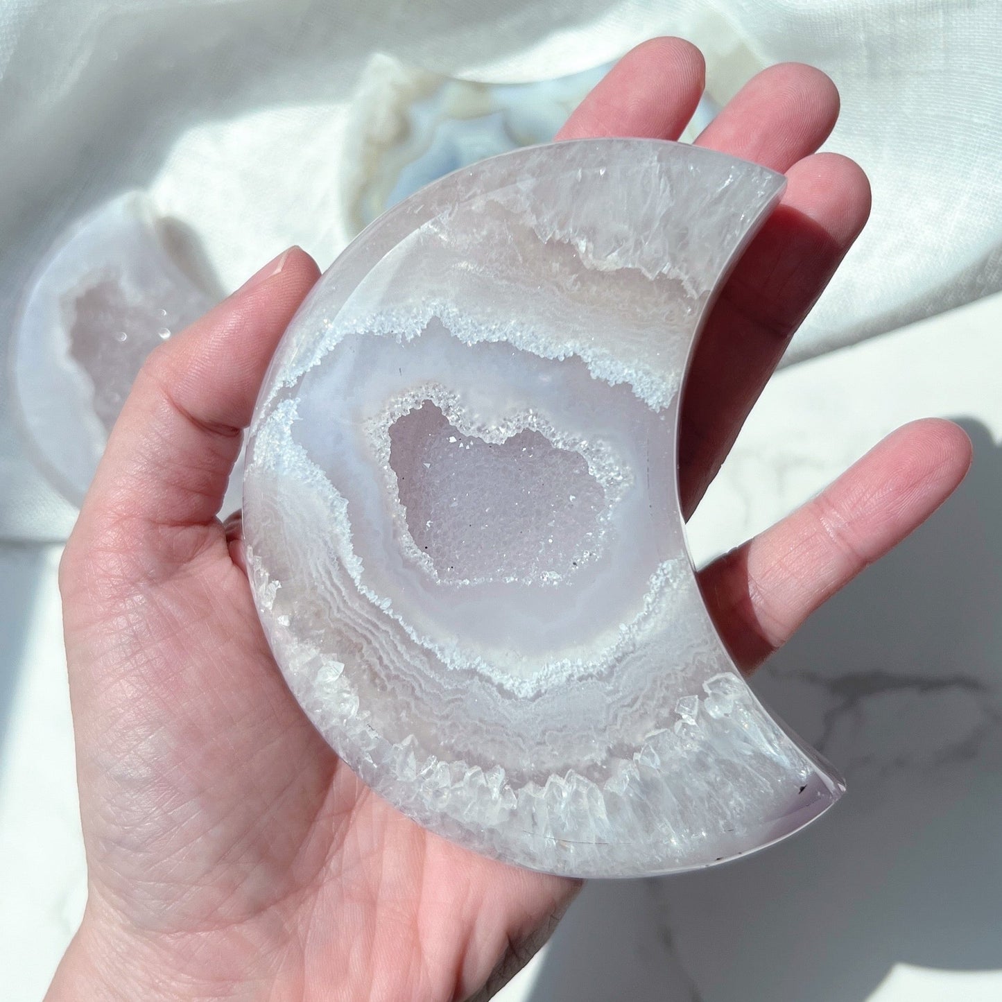 Druzy Agate Moon