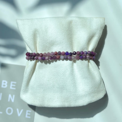 July Birthstone 7月誕生石- Ruby Facet Bracelet 4mm 紅寶石