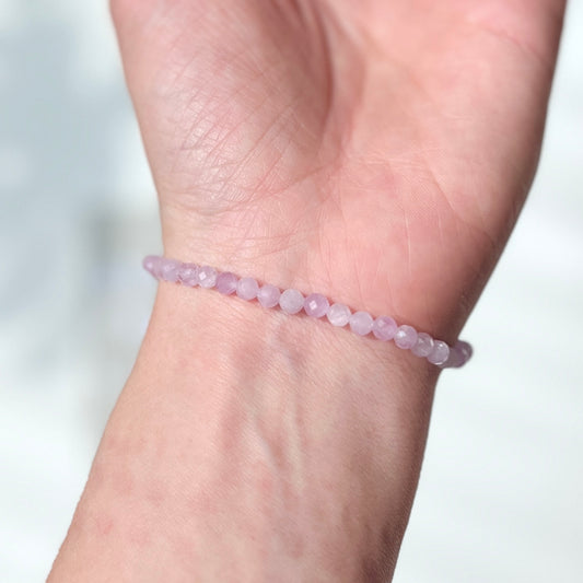 Kunzite Facet Bracelet 4mm 紫鋰輝