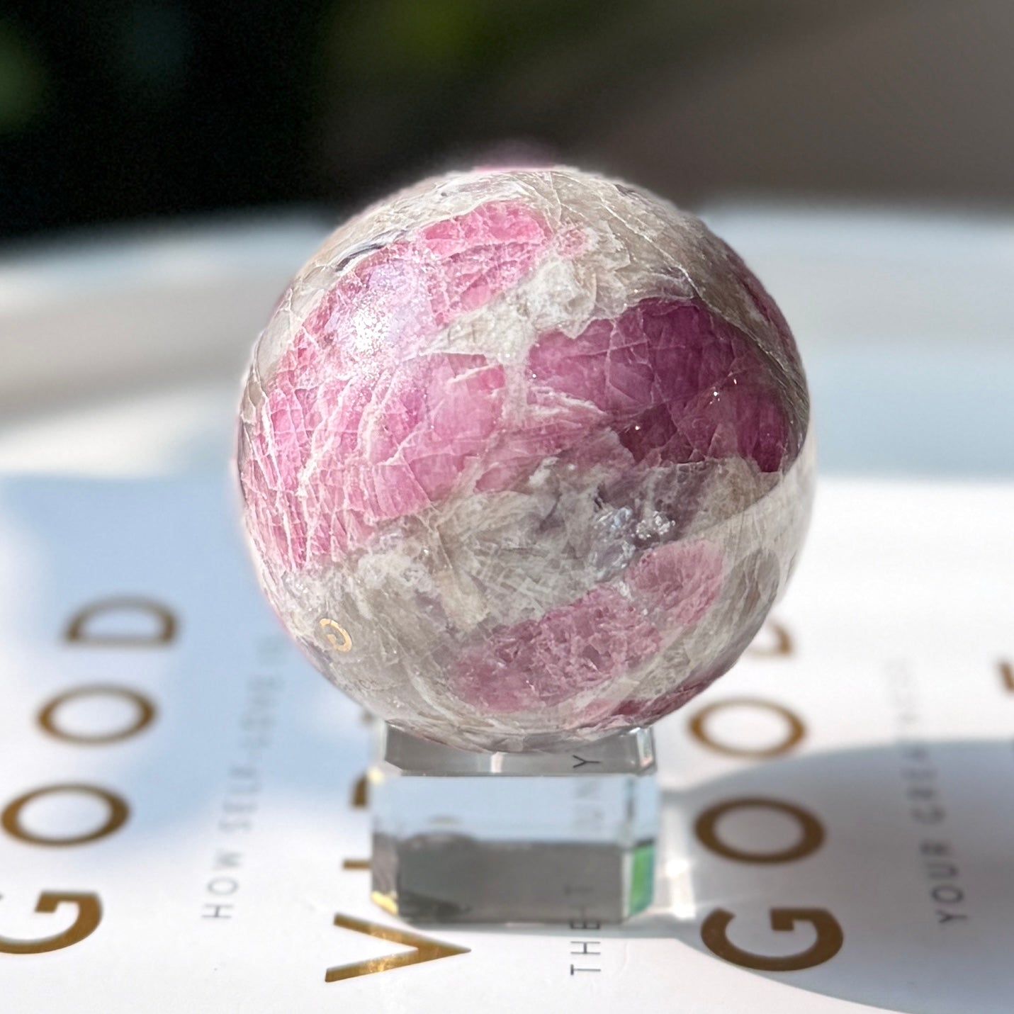 Red Tourmaline Sphere 紅碧璽