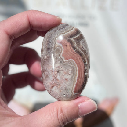 Amethyst Jasper Palm Stone  紫水晶+碧玉