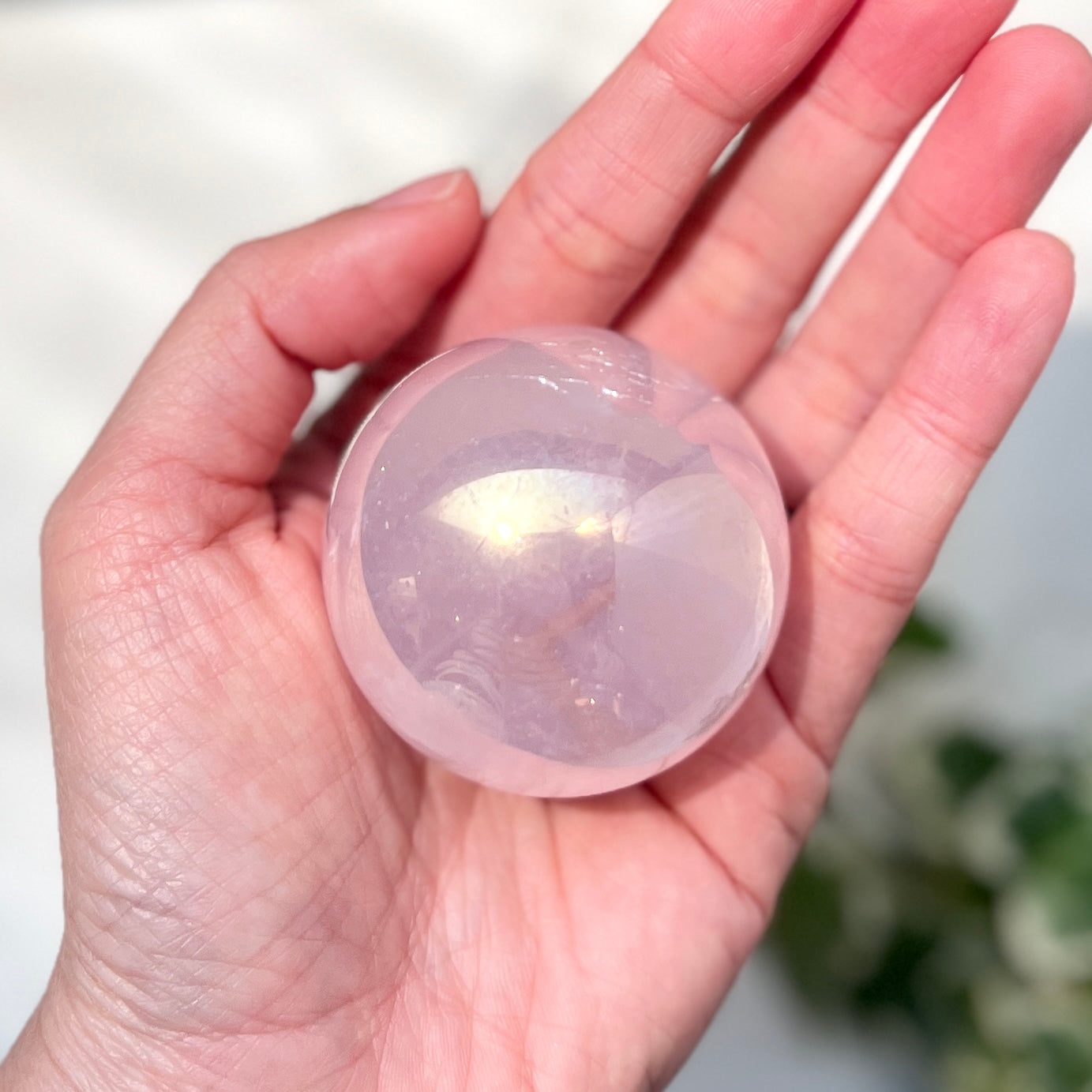 Rose Aura Sphere 粉晶天使光水晶
