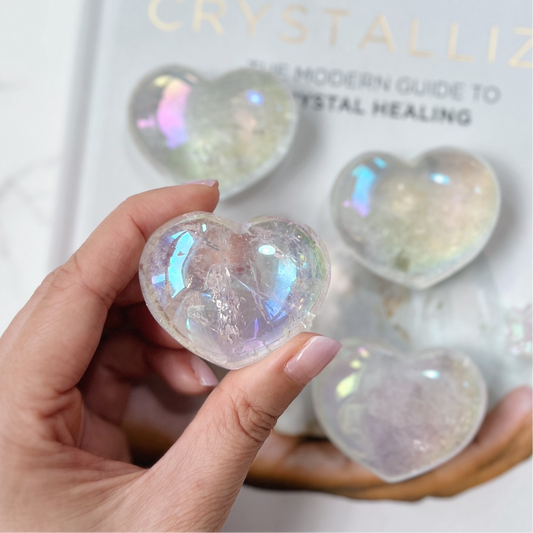 Angel Aura Quartz Heart 4cm 天使光水晶