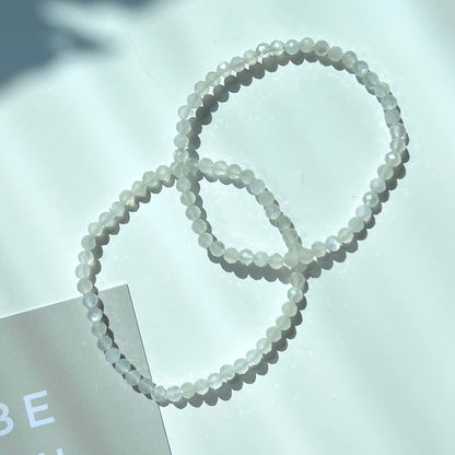 June Birthstone 6月誕生石 - Moonstone Faceted Bracelet 4mm 月亮石