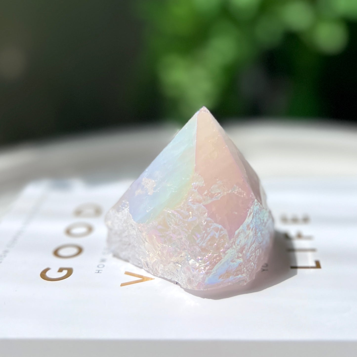 Rose Aura Point 粉晶天使光水晶