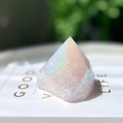 Rose Aura Point 粉晶天使光水晶