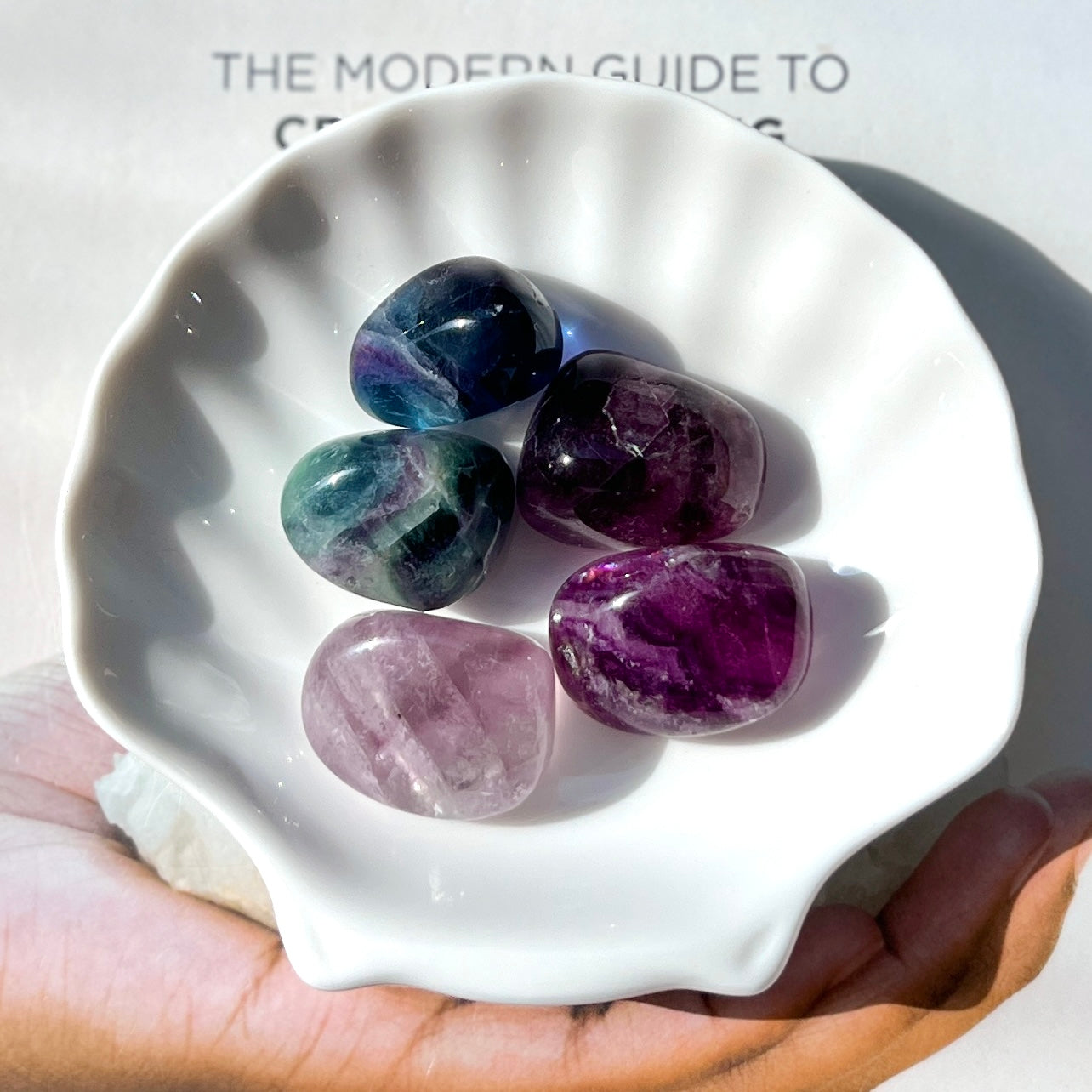 Fluorite Tumble stone 螢石