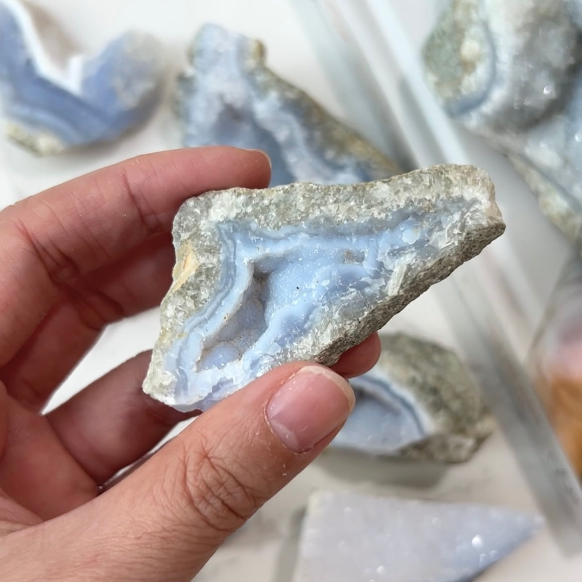 Blue Lace Agate Raw (BLA-007)