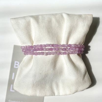 Kunzite Facet Bracelet 4mm 紫鋰輝