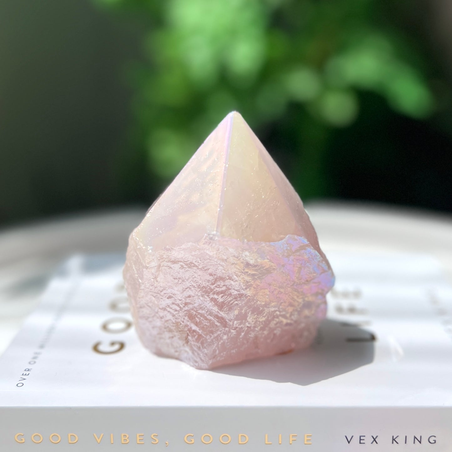 Rose Aura Point 粉晶天使光水晶