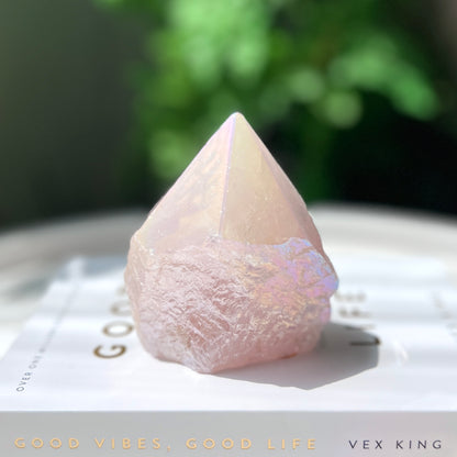 Rose Aura Point 粉晶天使光水晶