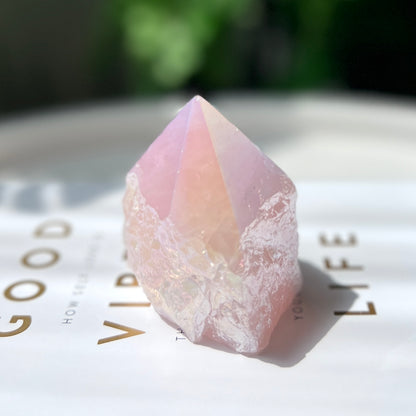 Rose Aura Point 粉晶天使光水晶