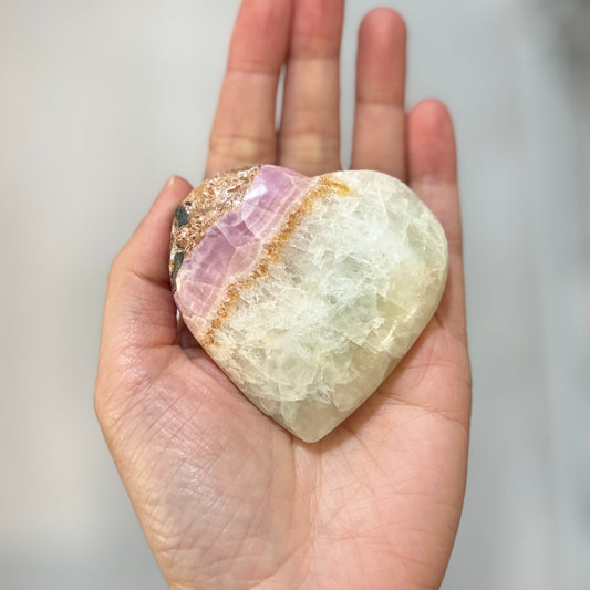 Pink Aragonite Heart (ARG-008)