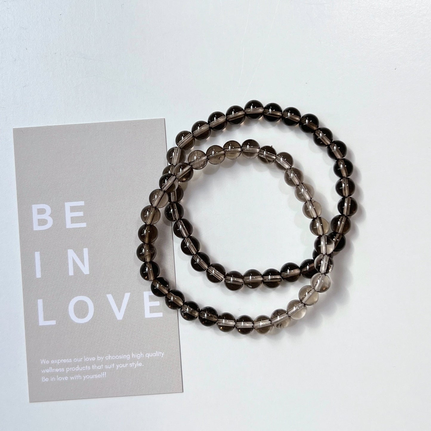 Smoky Quartz bracelet 6mm (SQ-BR6-02)