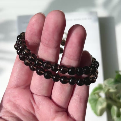 Smoky Quartz bracelet 6mm 茶晶