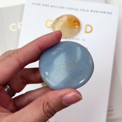 Angelite Palm stone 天使石