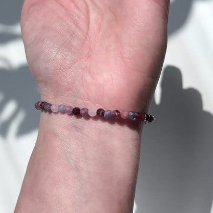 August Birthstone 8月誕生石 - Spinel Faceted Bracelet 4mm 尖晶石