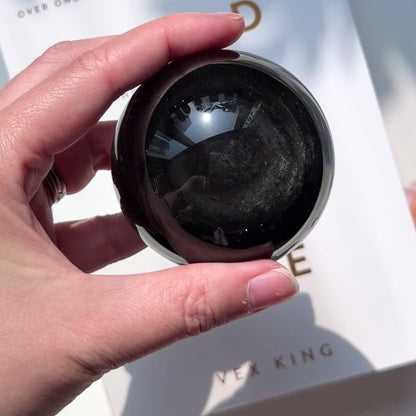 Silver Obsidian Sphere 銀曜石