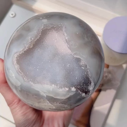 Druzy Agate sphere 11cm 瑪瑙球