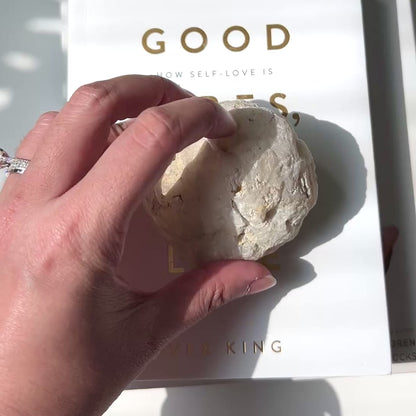 White Quartz Geode (1 pair) 白水晶