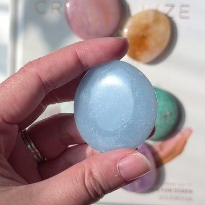 Angelite Palm Stone 天使石
