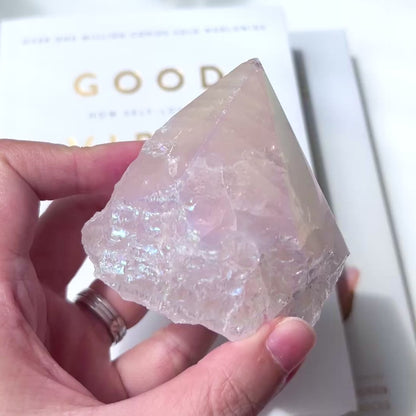 Rose Aura Point 粉晶天使光水晶