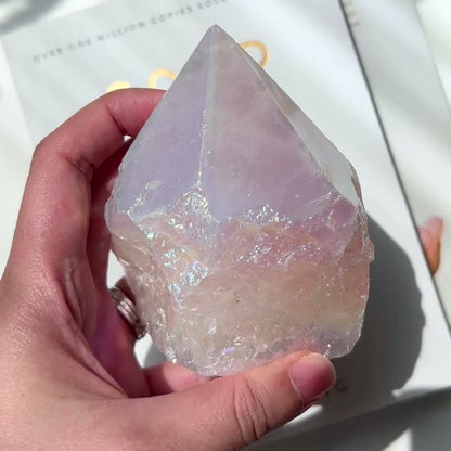 Rose Aura Point 粉晶天使光水晶