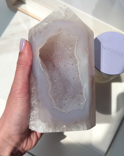 Druzy Agate Tower 瑪瑙