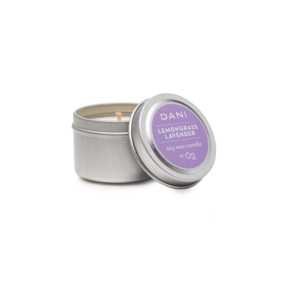 Lemongrass Lavender Soy Travel Tin Candle - 2oz