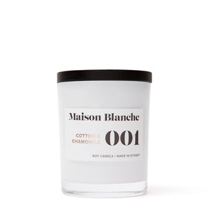 001 Cotton & Chamomile Soy Candle