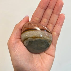 Polychrome Jasper Palm Stone (PJ-003)