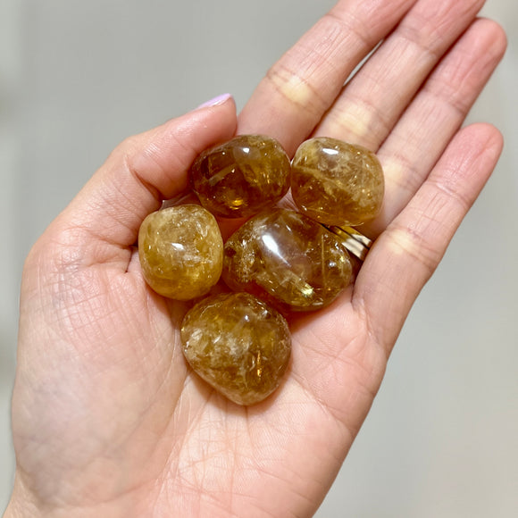 Honey Calcite Tumble stone (HC-TS01)