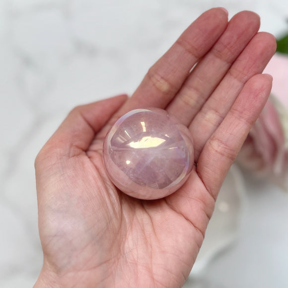 Rose Aura Quartz Sphere (AA-011)