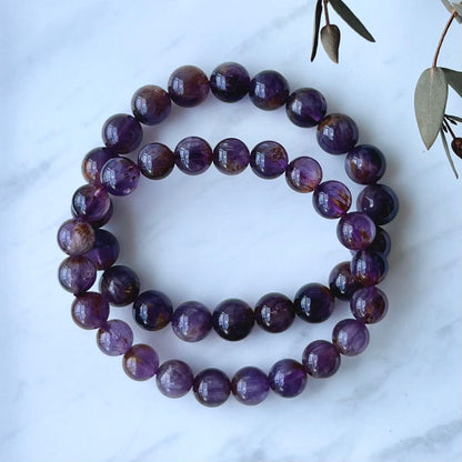 Amethyst Rutilated Bracelet 8mm 紫鈦晶