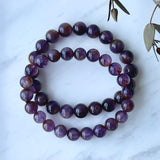 Amethyst Rutilated Bracelet 9mm