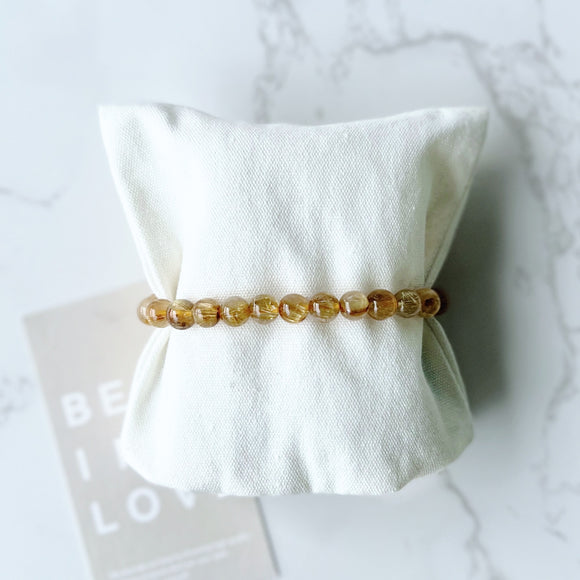 Golden Rutilated Quartz bracelet 7mm (GR-BR7-01)