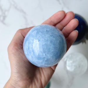 Blue Calcite Sphere (BC-001)